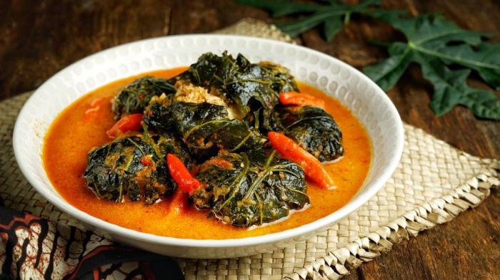 Daun sayur singkong santan resep kuah