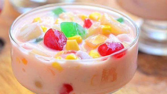 Resep es mambo jelly pelangi praktis cantik dan menyegarkan