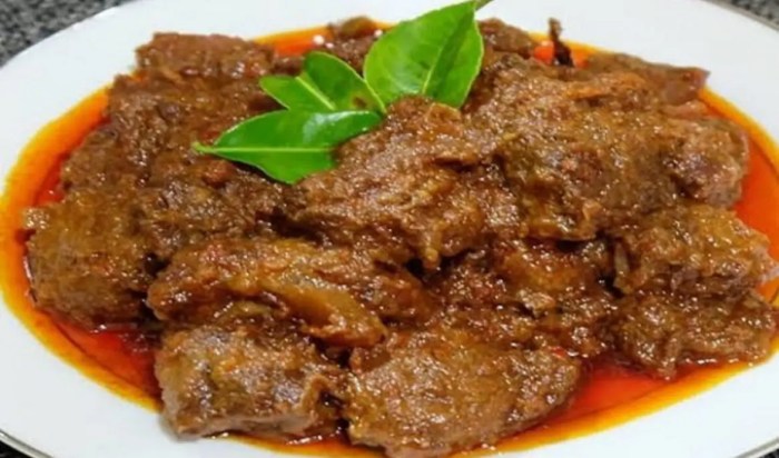 Rendang daging masakan resep sapi padang khas cara makanan memasak nusantara cincang sumatera barat sumatra minangkabau empuk agar olahan dibuat