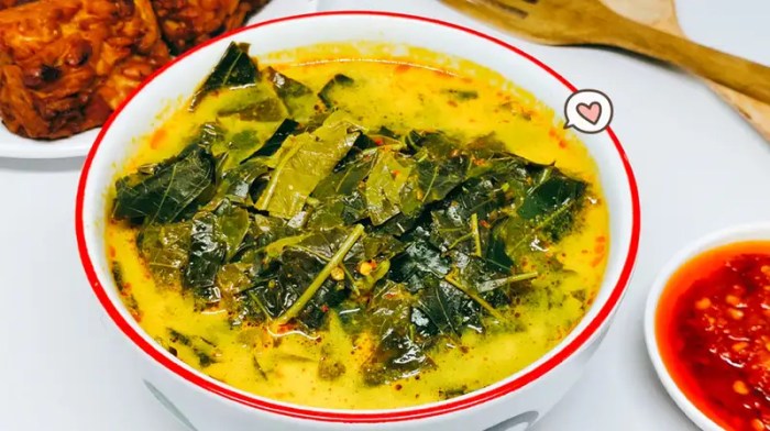 Singkong daun gulai resep