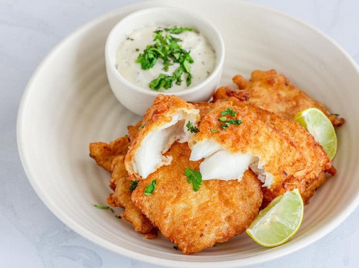 Tepung goreng ikan manis pedas saus