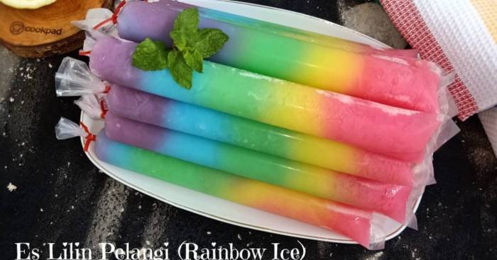 Resep es mambo jelly pelangi praktis cantik dan menyegarkan