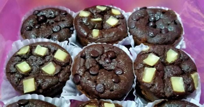 Coklat resepi muffin cappuccino kek kukus olahan moist jemari