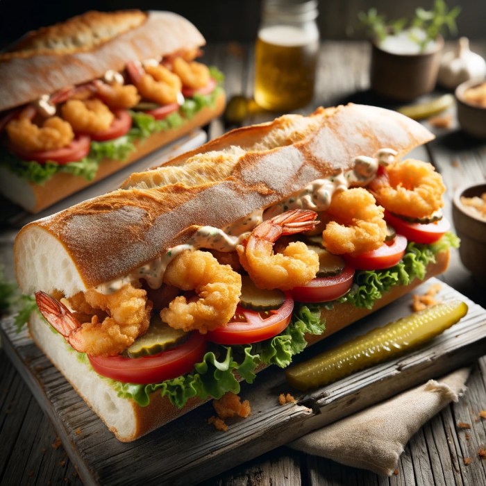 Sandwich udang poboys