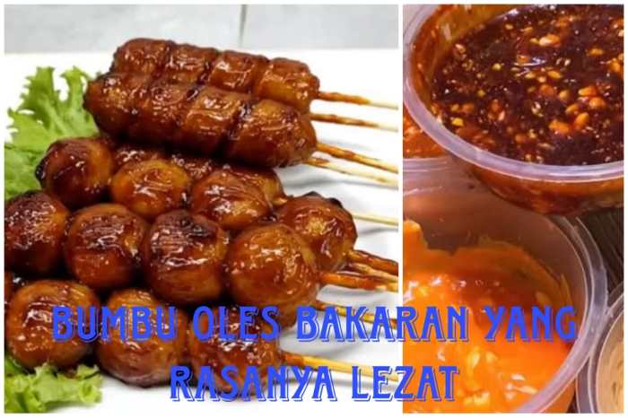 Bumbu oles sambal kacang sosis dan bakso bakar