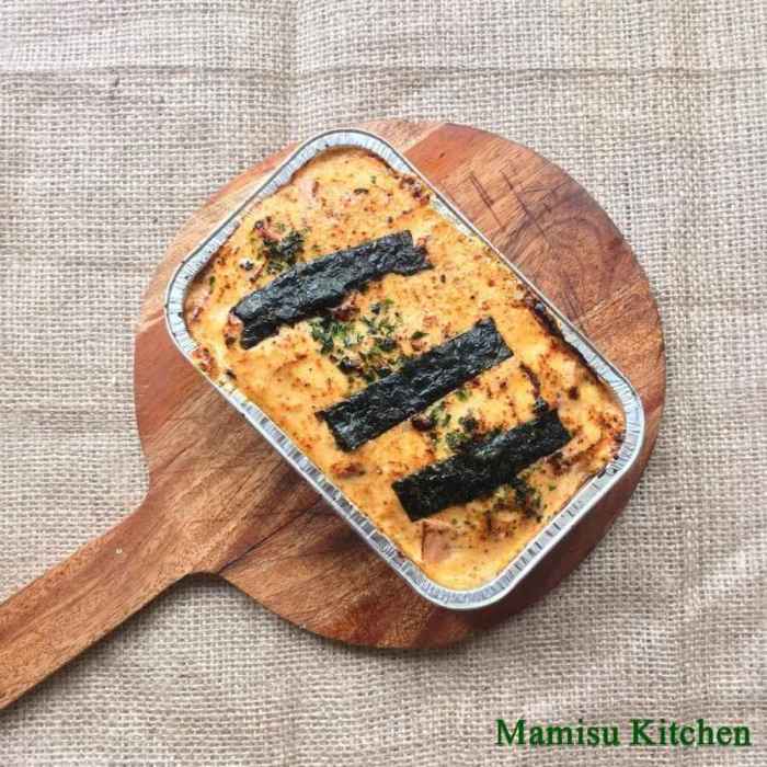 Kani mentai rice salmon casserole shirataki velvety