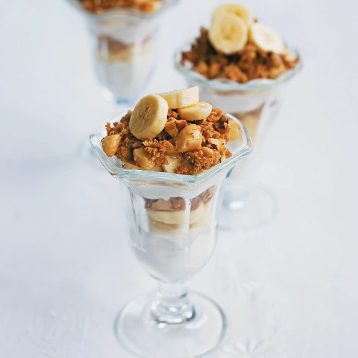 Banana coconut parfait