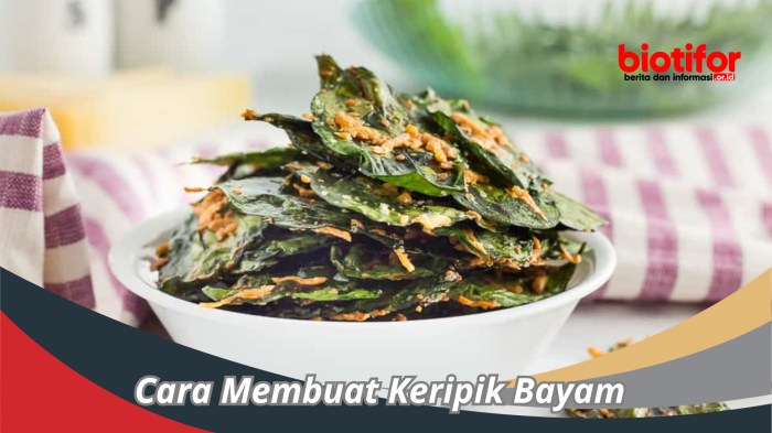 Keripik bayam ala