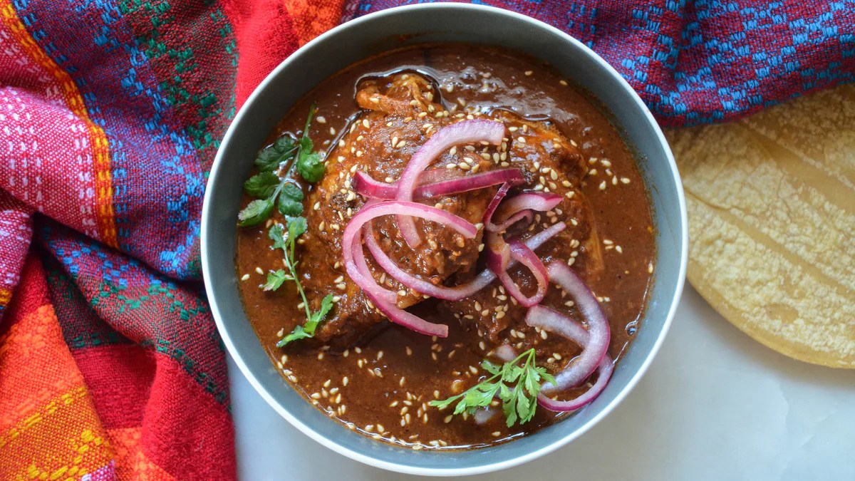 Grilled chicken mole poblano