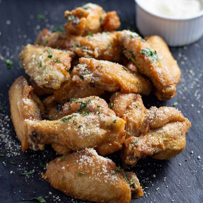 Wings parmesan garlic chicken fried recipe deep