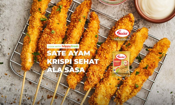 Sate ayam krispi