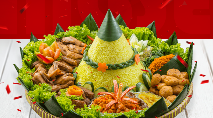 Tumpeng kembar kemerdekaan