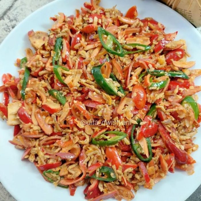 Sambel melinjo goreng kulit resep