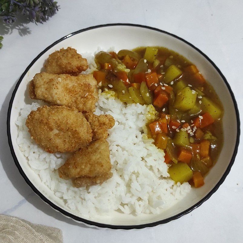 Chicken kiev katsu curry