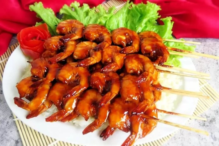 Sate udang bakar madu