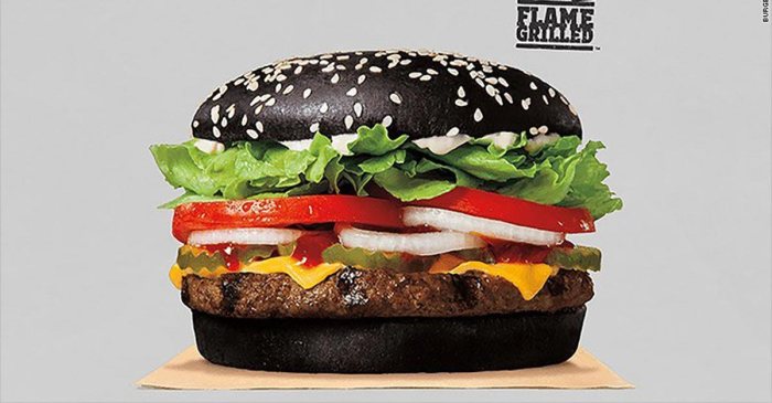 Black whopper chicken burger