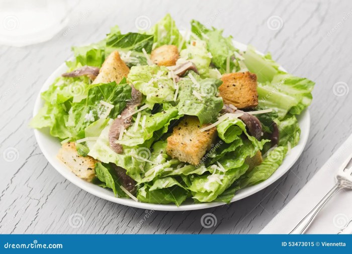 Caesar salad crostini