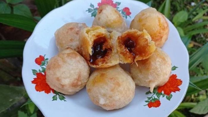 Tape goreng krispi saus gula merah ala