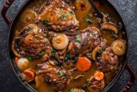 Coq au vin chicken