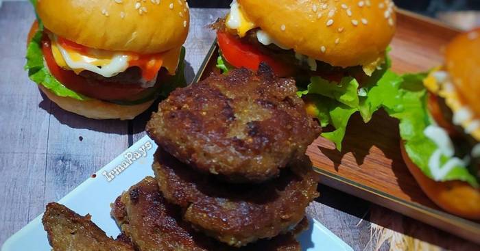 Burger jamur bawang putih