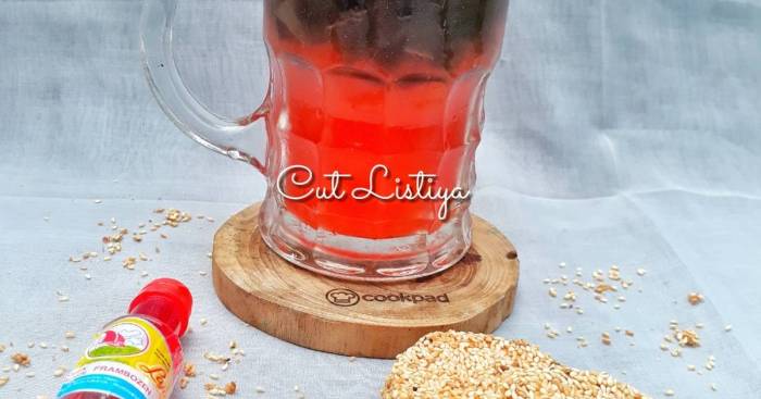 Es cincau gula merah