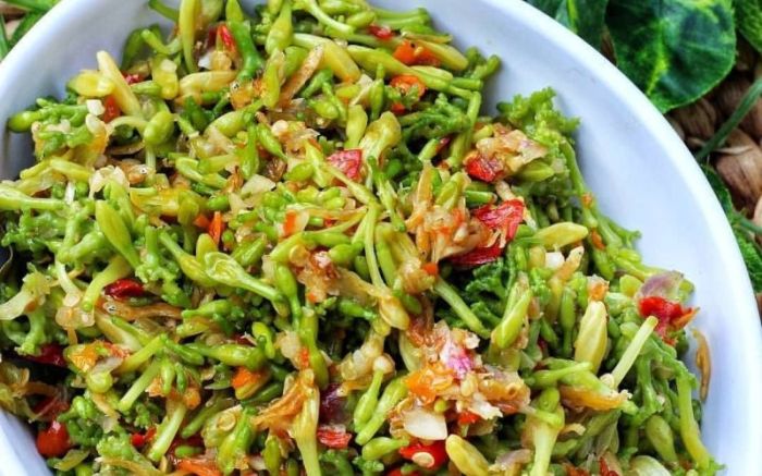 Pepaya bunga tumis medan makanan resep sayur stir oseng asap daging enak gampang khas papaya rampe kupang lagi naik daun