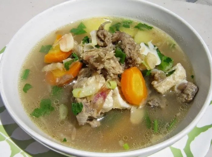 Sop kambing sayur asem